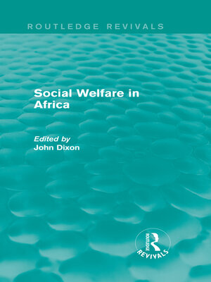 cover image of Social Welfare in Africa